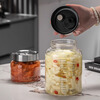 Genas pickle jar household glass sealed jar wine bottle container pickle sauerkraut pickle jar storage jar 1300ml