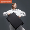 LUCKY CLUB carbon fiber suitcase, high-end suitcase, boarding case, trolley case, password box, fingerprint model, classic black, 20 inches