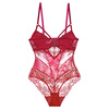 Victoria's Secret European and American lace sexy strappy one-piece underwear push-up bra micro-shaping sexy red transparent underwear white 75B