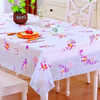 Midelle cover tablecloth coffee table tablecloth thin plastic tablecloth waterproof and oil-proof disposable tablecloth table cover Flower Language 130*200cm tablecloth