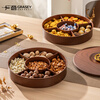 Guangyi New Chinese style imitation wood grain dried fruit plate 2025 new storage box home living room coffee table snacks single layer GY1368