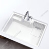 Japan imported large single sink HS800 above and below counter basin kitchen artificial marble color mute fruit green