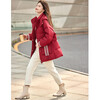 Demana is free to run to romance, winter warm 90 duck down hooded jacket, printed tassel mid-length women's down jacket