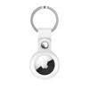 ESCASE applicable AirTag protective cover Apple AirTags anti-lost positioning tracking tracker keychain ring silicone shell dirt-resistant anti-fall belt hook white