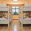 NAIGAO bunk bed wooden bed simple dormitory bed adult bed combination bunk bed apartment solid wood color paint-free with bookshelf