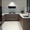 Wen Yijia Shanghai integrated cabinet custom kitchen pet double facing door panel Eige board bunny quartz stone whole house high-end facing panel door panel + 18 solid wood particle board cabinet 1 meter