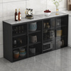Wen Yijia customized slate sideboard against the wall integrated storage cabinet wine cabinet multi-functional tea cabinet kitchen multi-layer floor storage self-installed two doors 60*30*80CM thickened 2-4 doors