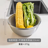 Sungsa Japanese 304 stainless steel leaky basin household double-layer rice washing sieve food-grade vegetable basin drain basket rice cleaning artifact drain basket + stainless steel basin (22cm)