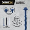 Power ProPro Blue Flat Head Concrete Screw Anchors (3/16 x 33/4) 100 pieces