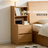 Quanyou Home Log Style Bedside Table Floor-standing Bedroom Drawer Storage Storage Cabinet Bedside Small Bookshelf Furniture Solid Wood Color | Bedside Table