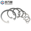 Guwanji 304 stainless steel hole circlip for bearing hole circlip C-type snap ring inner shaft buckle GB893 national standard 10 (50 pieces) 304 material