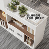 Maiya Furniture Partition Cabinet Wooden File Cabinet Office Simple File Cabinet Combination Double-sided Low Cabinet Storage Cabinet Hollow Display Cabinet Second Floor 140*30*98cm