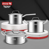 Bernice Hulls three-piece set milk pot + soup pot + frying pan BENS-355hes Hulls three-piece set