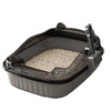 Jingdong door-to-door cat litter box semi-enclosed extra-large thickened anti-splash kitten toilet removable home free cat litter scoop high-end gray cat litter box