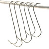 Masif stainless steel pointed hook, bacon sausage hook, S-shaped hook, salted fish drying hook, meat hanging hook, large size (24cm long) 10 pcs