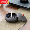 Tuojin German imported high-quality anti-fly ash creative personality home living room office commercial large ceramic ashtray with lid customized purple sand ashtray - Houde Zaiwu