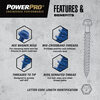 Power ProPro Blue Flat Head Concrete Screw Anchors (3/16 x 33/4) 100 pieces