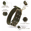 Tanbeiman Large Dog Dog Collar Pet Supplies Dog Collar Collar Neck Collar Medium Dog Golden Retriever Necklace Neck Collar Headgear Military Green Medium Double-Breasted (Recommended 30-70 catties)