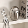 Dinosaur Egg Trash Can 304 Stainless Steel Desktop Mini Small Storage Trash Can Creative Covered Household Small Swing Cover Type Paper Basket Mini Bullet Type Desktop Trash Can 1