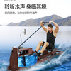 Yingerjian rowing machine smart home gym trainer aerobic exercise installation-free foldable imported walnut - brown - electric pump + mobile phone holder
