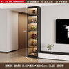 Qinkai custom wine cabinet TV cabinet side cabinet vertical cabinet glass door living room storage storage cabinet display bookcase narrow cabinet A 6 layers gray 40*40*220