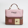 Tagi. Smart Little House Cosmetic Bag Waterproof Leather Portable Large Capacity Toiletries Bag New Year’s Gift-Berry Hazelnut