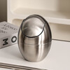 Dinosaur Egg Trash Can 304 Stainless Steel Desktop Mini Small Storage Trash Can Creative Covered Household Small Swing Cover Type Paper Basket Mini Bullet Type Desktop Trash Can 1
