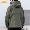 JEEP Jeep Jacket Men's Autumn and Winter Assault Jacket Loose Trendy Work Clothes Men's Army Green 2XL