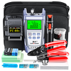Fiber optic cold splicing tool set leather cable pliers optical power meter red light pen cutting knife hot melt cold splicing combination set three