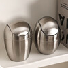 Dinosaur Egg Trash Can 304 Stainless Steel Desktop Mini Small Storage Trash Can Creative Covered Household Small Swing Cover Type Paper Basket Mini Bullet Type Desktop Trash Can 1