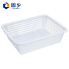 Guxiang thickened vegetable washing basket hollow plastic basket storage basket hot pot delivery turnover box side dish frame basket basket rectangular vegetable box large kitchen vegetable washing drain basket storage basket white No. 6 basket 456*360*137mm
