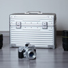 Yuemeng All Aluminum Magnesium Alloy Photography Case Luggage Camera Trolley Case Photography Equipment Case Metal Shockproof Instrument Toolbox Jazz Black (Seventh Generation Upgraded Wheels + Photography Liner) 25 inches Only available for domestic boarding