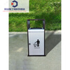 High-end B&B outdoor stainless steel trash can sanitation street classification trash can community property peel box green 4 classification paint