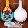 Y horse spoon gourd facial mask hand-painted diy intangible cultural heritage handmade Peking opera with texture white embryo national trend cultural and creative teaching materials large horse spoon + paint (set)