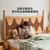 Lin's Home Furnishing all solid wood children's bed for boys and girls Nordic style suite bedroom furniture Lin's Wood Industry LH325A1 row frame | all solid wood bed + mattress 1350mm*2000mm