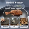 Three-headed eagle uncoated titanium pot non-stick pot induction cooker gas pure titanium wok multi-functional household wok set pot 32 titanium pot + 5 pairs of titanium chopsticks + cutting board + milk pot 4-piece set
