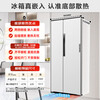 MeiLing worry-free embedded refrigerator 615 liters double-door household ultra-thin zero-embedded ultra-large capacity first-class energy efficiency air-cooled frost-free bottom cooling subsidy refrigerator white worry-free embedded BCD-615WPCZX snowy white