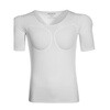 Oxygen New Modeling Seamless Fake Muscle Inner Clothes Men's T-shirt Shoulder Pads Invisible Simulated Fake Chest Muscles Fake Abdominal Muscles Short Sleeves Cos Traceless White Half Sleeve Half (Tenth Generation Muscle Pads Removable L Weight 130kg-150kg