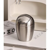 Dinosaur Egg Trash Can 304 Stainless Steel Desktop Mini Small Storage Trash Can Creative Covered Household Small Swing Cover Type Paper Basket Mini Bullet Type Desktop Trash Can 1