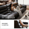 Lin's Home Furnishing Limited Time Sale Big Black Cow First Layer Cowhide Living Room 2025 New Leather Sofa National Subsidy PS625