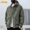JEEP Jeep Jacket Men's Autumn and Winter Assault Jacket Loose Trendy Work Clothes Men's Army Green 2XL