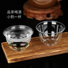Disposable tea cup, thickened heat-resistant Kung Fu tea cup, high-end transparent crystal cup, office reception cup, tea cup, 50 pieces (60ml)
