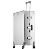 World Geographic German Aluminum Magnesium Alloy Luggage Men's and Women's Metal Trolley Case Business Travel Boarding Case Luggage Password Box Aluminum Magnesium Alloy-Luxury Silver 24 Inches-Golden Size for Travel/Mid-to-Long Distance Travel