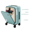 CROWN multifunctional front-opening side-opening zipper suitcase travel suitcase trolley suitcase with 15% expansion capacity 5020 sapphire color expandable 20 inches front opening cover can be boarded