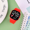 Hot-selling cool student party Korean version forest sports love square LED electronic watch ins junior high school student female J31 black