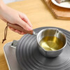 Household mini small milk pot, small pot, kitchen stainless steel hot oil pot, supplementary food pot, 300ml oil pot, 1 9.7cm