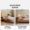 Lin's home all-solid wood children's bed 1.35m 1.5m optional soft-covered leather bed bedroom princess bed LH275A1 slat frame | wood color breathable leather | high bed 1.5m x 2m bed + 0 glue thickened spine pad 20cm (CDK103B)