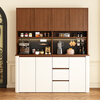 Tulio sideboard wine cabinet medieval storage rack multi-functional perforated board against the wall integrated living room home storage kitchen cabinet 80*40*200 walnut + cream high style (not the main picture)