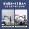Fei Lanyu kitchen sink three-in-one faucet hot and cold washbasin basin water purifier purifier special direct drink anti-splash short three-in-one faucet dual mode-water plated gun gray