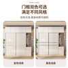 Nanzhu simple wardrobe bedroom flat door wardrobe two door sliding door large capacity household top cabinet side cabinet wardrobe 520#